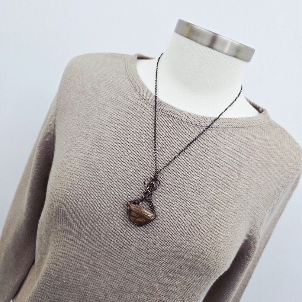 Pure Jill‎ Womens XS Petite Tan Cotton Wool Knit Sweater Long Sleeve Tie Hem Top - Picture 5 of 14